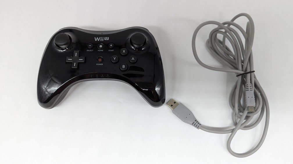 Wii U Black Pro Controller Official OEM 