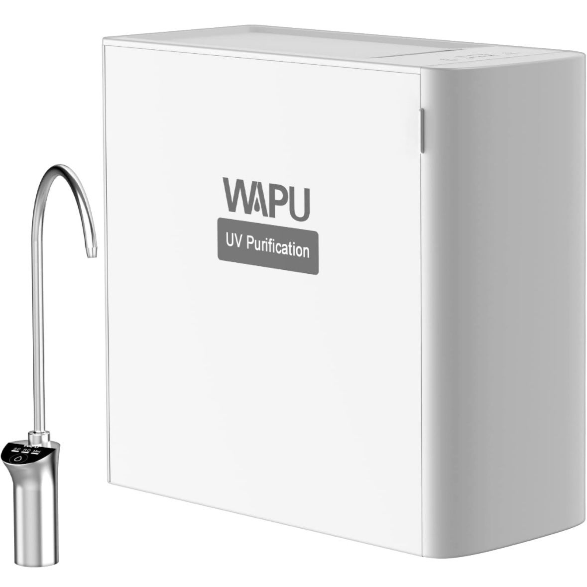 WAPU Reverse Osmosis System Under Sink with UV, 7 Stage Water Filtration, RO Water Filter System, 95% TDS Redection, 2:1 Pure to Drain, Smart Faucet