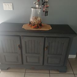 Antique drawer, steel grey