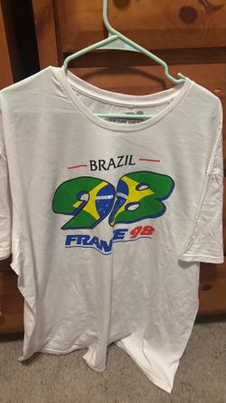 Brazil/France 98 White shirt size XL (Very Big)