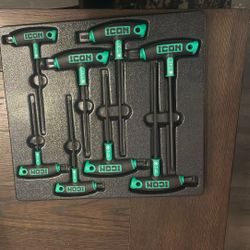 ICON Professional High Torque T-Handle TORX Key Set, 8 Piece 