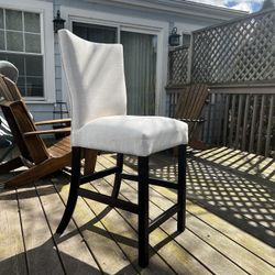 White Concave  Top Parsons Chair