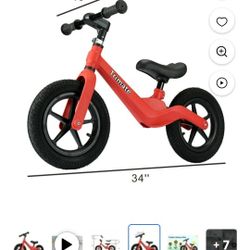 Balance Bike 12" W Flatless Tires