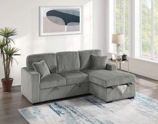 2Pc Convertible Sectional