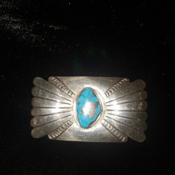Vintage Southwest Style Turquoise Stone Pin