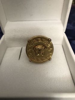 Versace gold plating men ring size 8.5