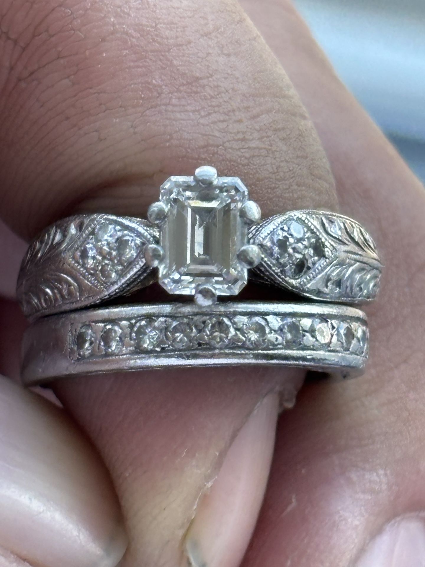 Platinum Diamond Ring Sir 8 With Gia Certificate Vs1 E Color .96 14 .30 Gram