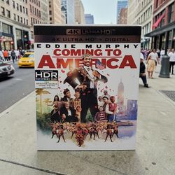 1998 Coming to America (4K UHD + Digital) 2160p Resolution HDR With Slip Cover Brand New Sealed. This image displays a 4K Ultra HD Blu-ray release of 