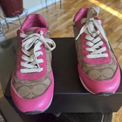 Pink Women Coach Sneakers 8.5