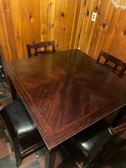 5 piece counter height table with chairs