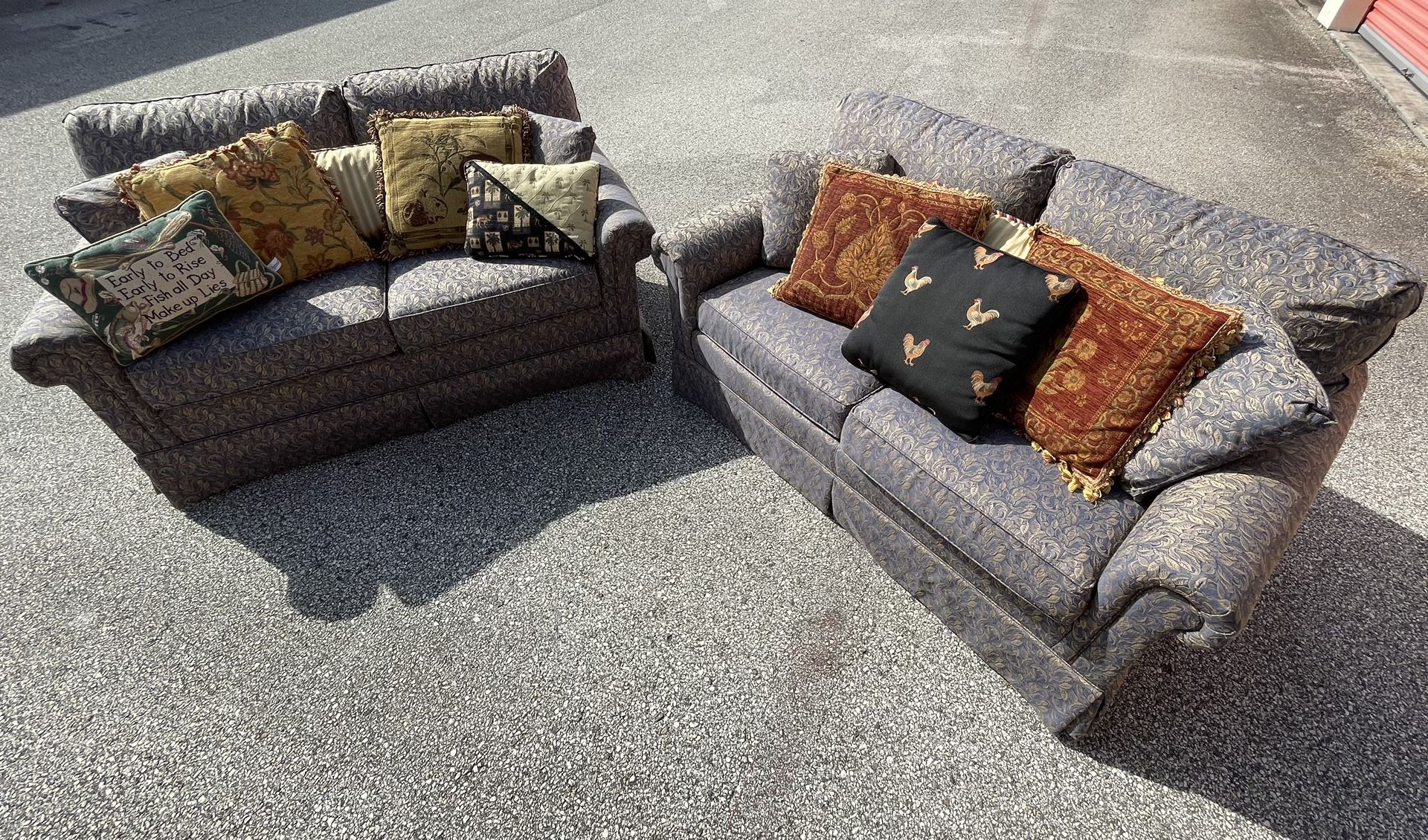 2 Couches + 13 Pillows. Free Delivery
