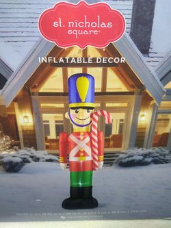 Christmas Inflatable 6 feet tall Toy Soldier St Nicholas Square - Brand New