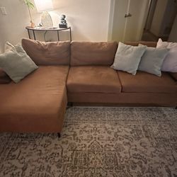 Faux leather Couch W/ Chase