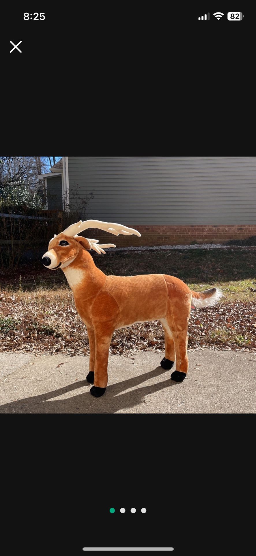 Melissa and Doug HUGE Standing Deer Plush Stuffed Animal 3 Ft Buck Reindeer