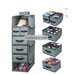 SMIRLY Hanging Closet Organizer and Storage Shelves - Wardrobe Clothes