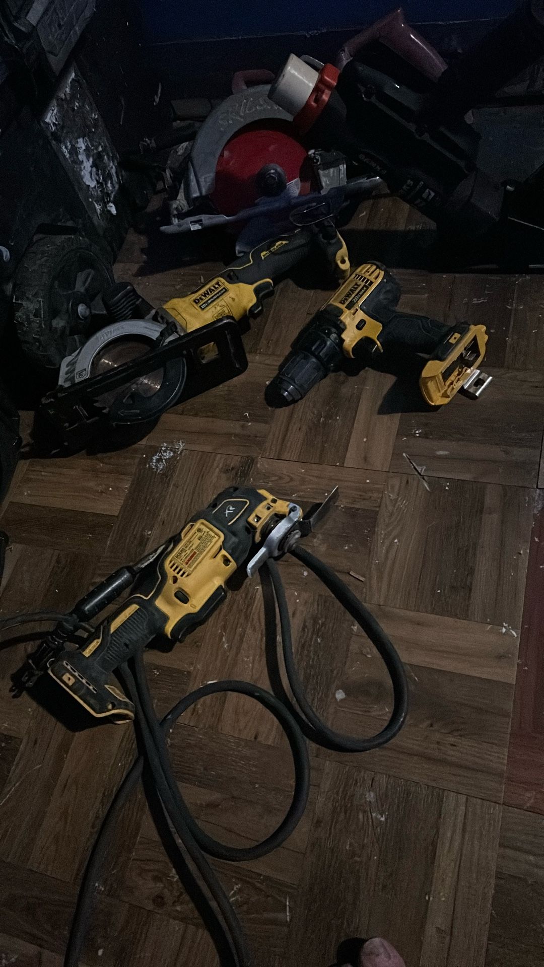 Dewalt Set. X3 Tools. X1 Battery. X1 Charger.