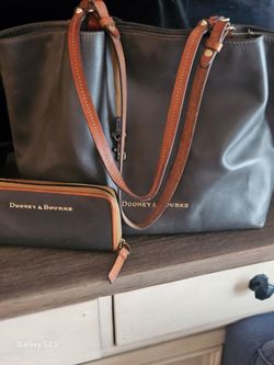 Dooney Burke Grey Big Hobo Purse with wallet