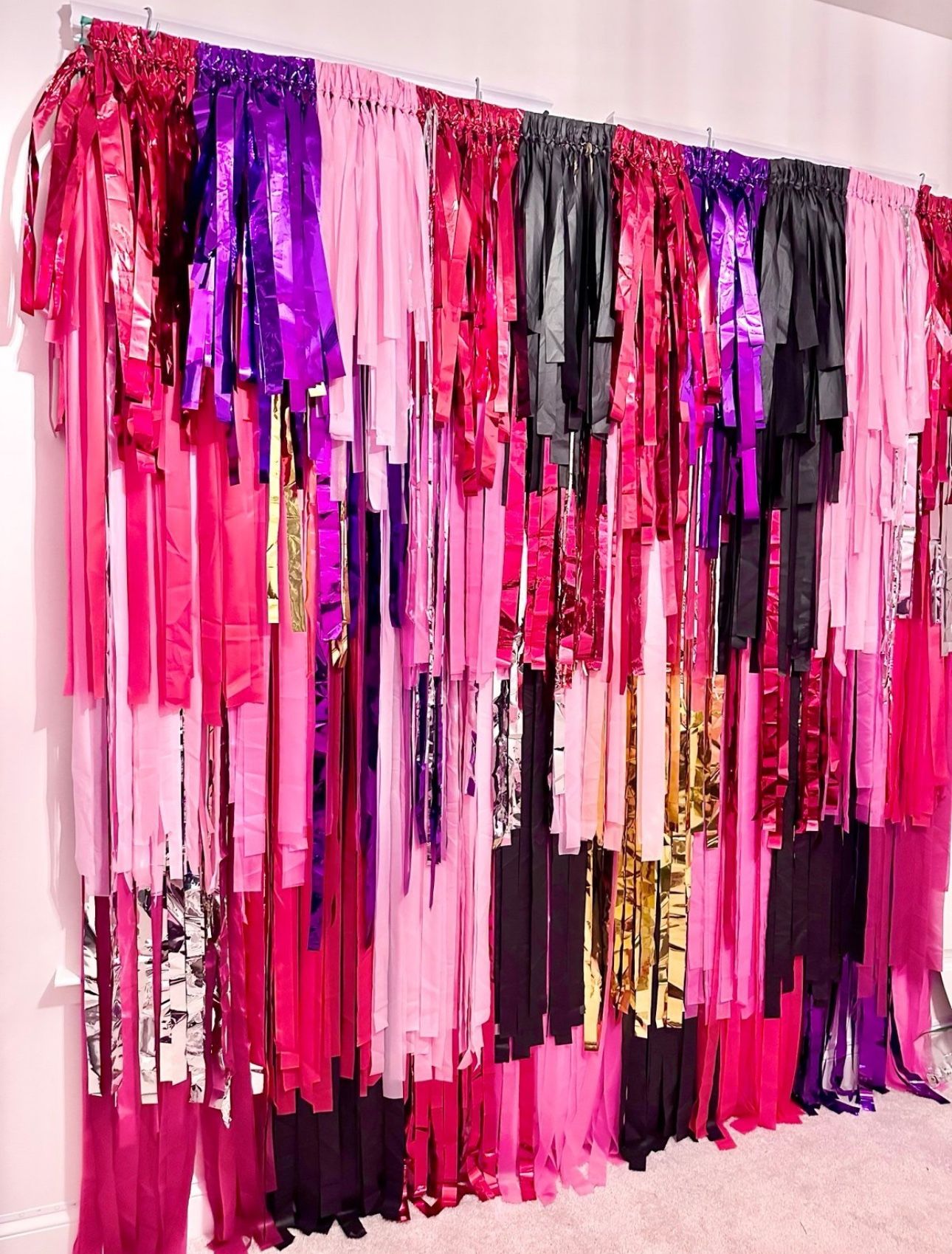 Metallic Fringe Party Backdrop 7 ft X 8 ft