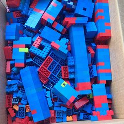 Box of lego bricks