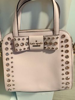 Kate Spade Blush Pink Jeweled Bow Satchel & Crossbody – Gently Used