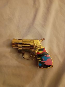Gold revolver butane lighter