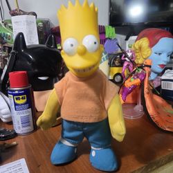 1990 Bart Simpson The Simpsons Plush Doll 9"