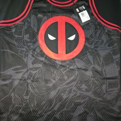 Marvel Deadpool Wade Wilson Basketball Jersey Brand New