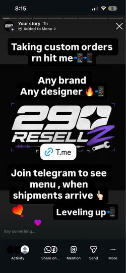 Taking custom orders