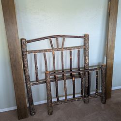 Unique Twin Bed  And Bedside Table 