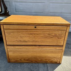 2 Commercial quality grade solid wood 2-drawer legal size or standard letter file cabinet $40 ea 