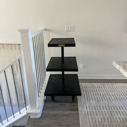 Free black tri-level bar cart