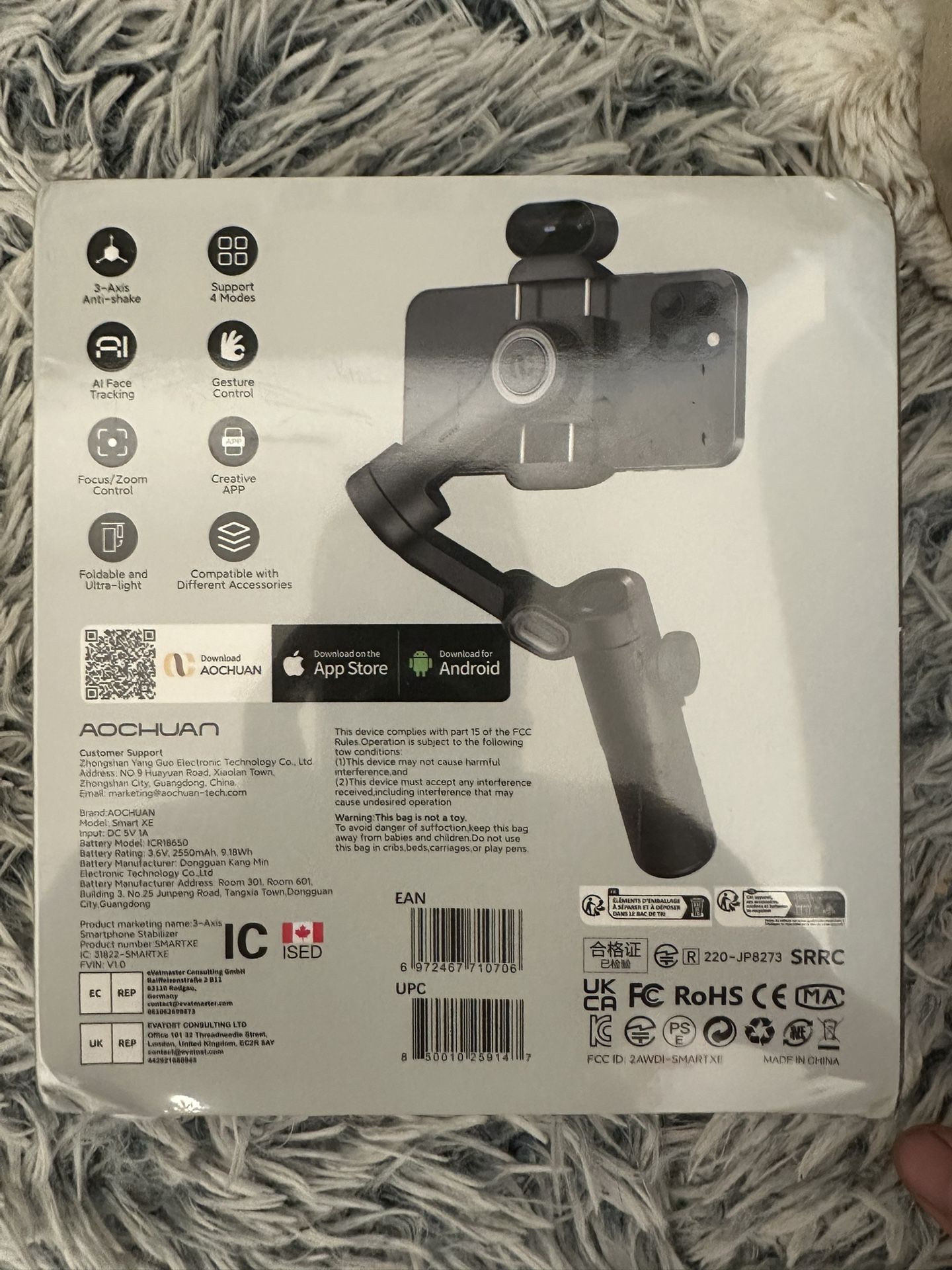Aochuan Gimbal Smart XE New Sealed 2025 Upgraded Ai Module