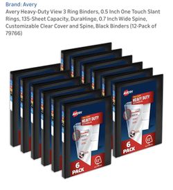 HEAVY DUTY 3 RING BINDER (12 PACK)