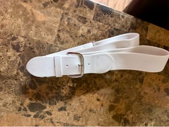 White All Star Elastic Belt- Youth/Adult XL- 38”-40”