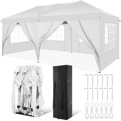10 X 20 Pop Up Canopy With Sidewalls