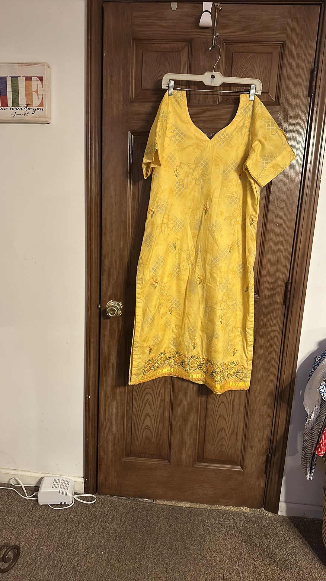 Embroidered Yellow Free