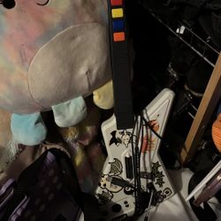 rockband keytar w/ dongle and wired xbox xplorer guitar controller