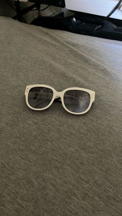 Dior White Sunglasses with Gold Star Detail