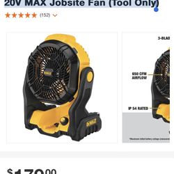 DEWALT 20V MAX Jobsite Fan (Tool Only