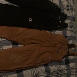Boys Size 7/8  Gerry Snow  Pants, Size 8/10 Walls tough wear overalls