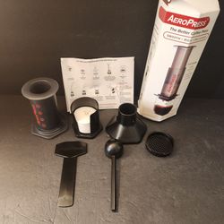 AeroPress Original Coffee Maker w Box Filters Scoop Stirrer Funnel Complete Set
