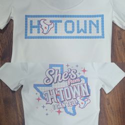 H town Texans Crop top