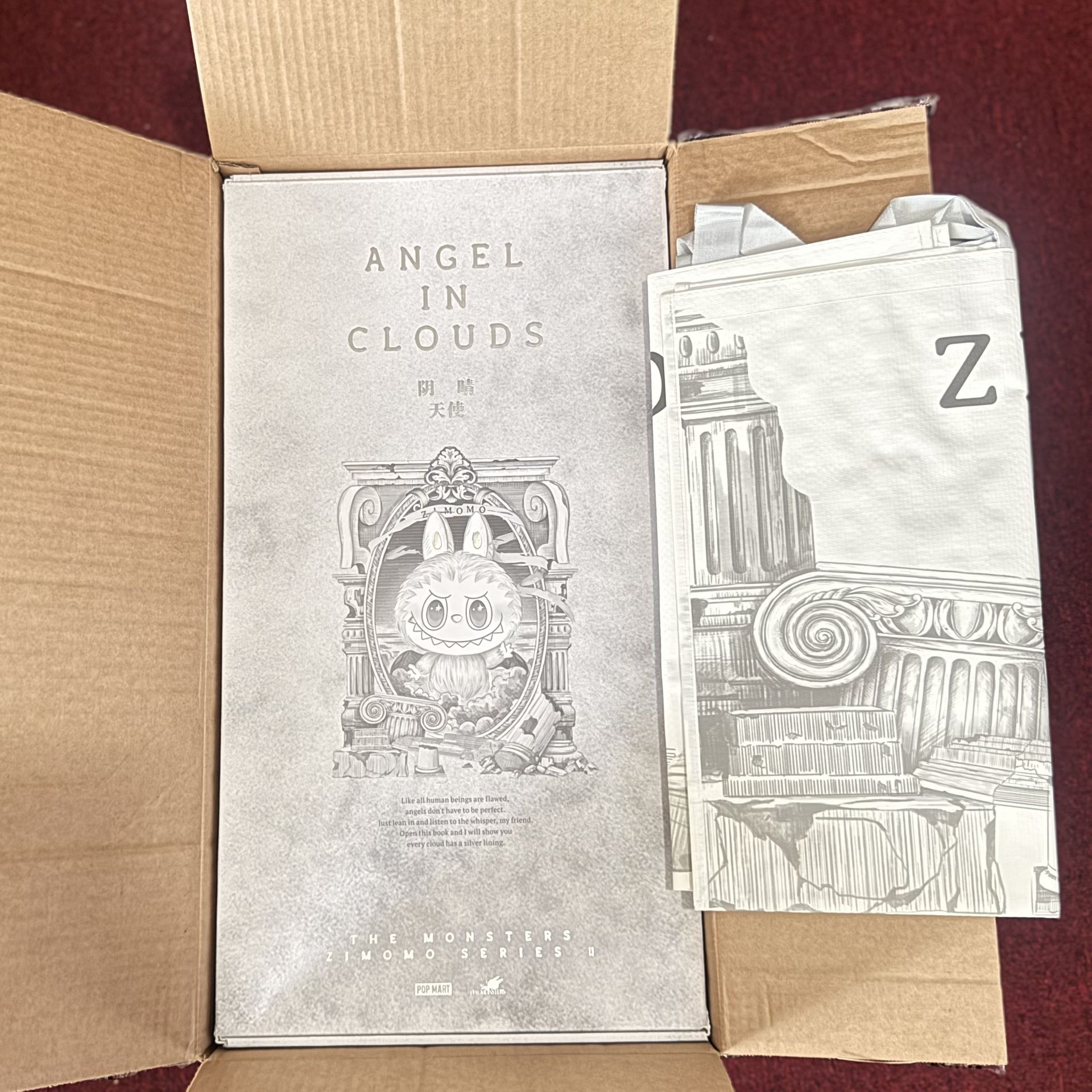 The Monsters Labubu ZIMOMO Angel In Clouds + Tote Bag