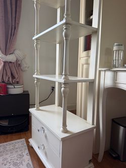 White Wooden 3-Tier Shelf with 2 Drawers – Dolfi “i Sogni di Matilde”