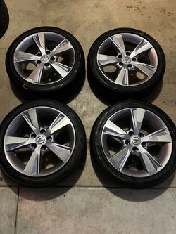 Set of Acura ILX 17in wheels 5x114.3 (5x4.5) Tires 215/45r17 Fit TSX TLX RSX Honda Civic accord etc