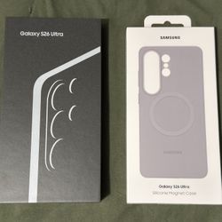 Samsung Galaxy S26 Ultra 512gbs Unlocked Silver + Case