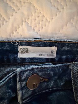 Girls RSQ Vintage High Rise Jean Shorts Size 12