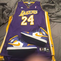 Laker Jersey With Matching Jordan’s 