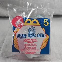 McDonalds Happy Meal Toy Disney's Recess #5 School Teacher Figurine With Ball