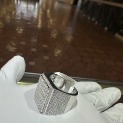 Streling Silver Moissanite Ring